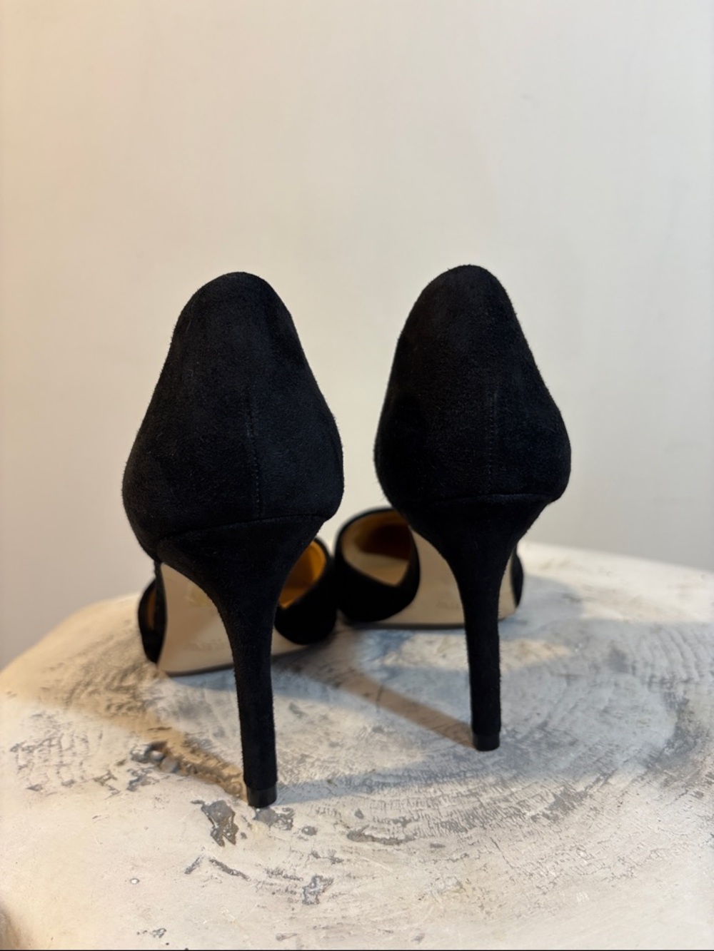 J. Crew Lana Classic Black Suede Pointed Toe Pumps 3.5” High Heel Classy Sexy - Picture 6 of 8